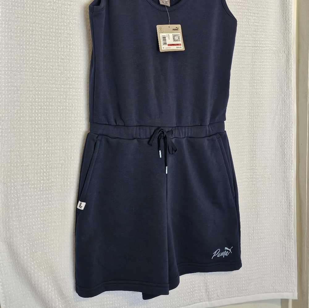Women's Puma Dark Blue Sleeveless‎ Romper Size Xxs Navy NWT